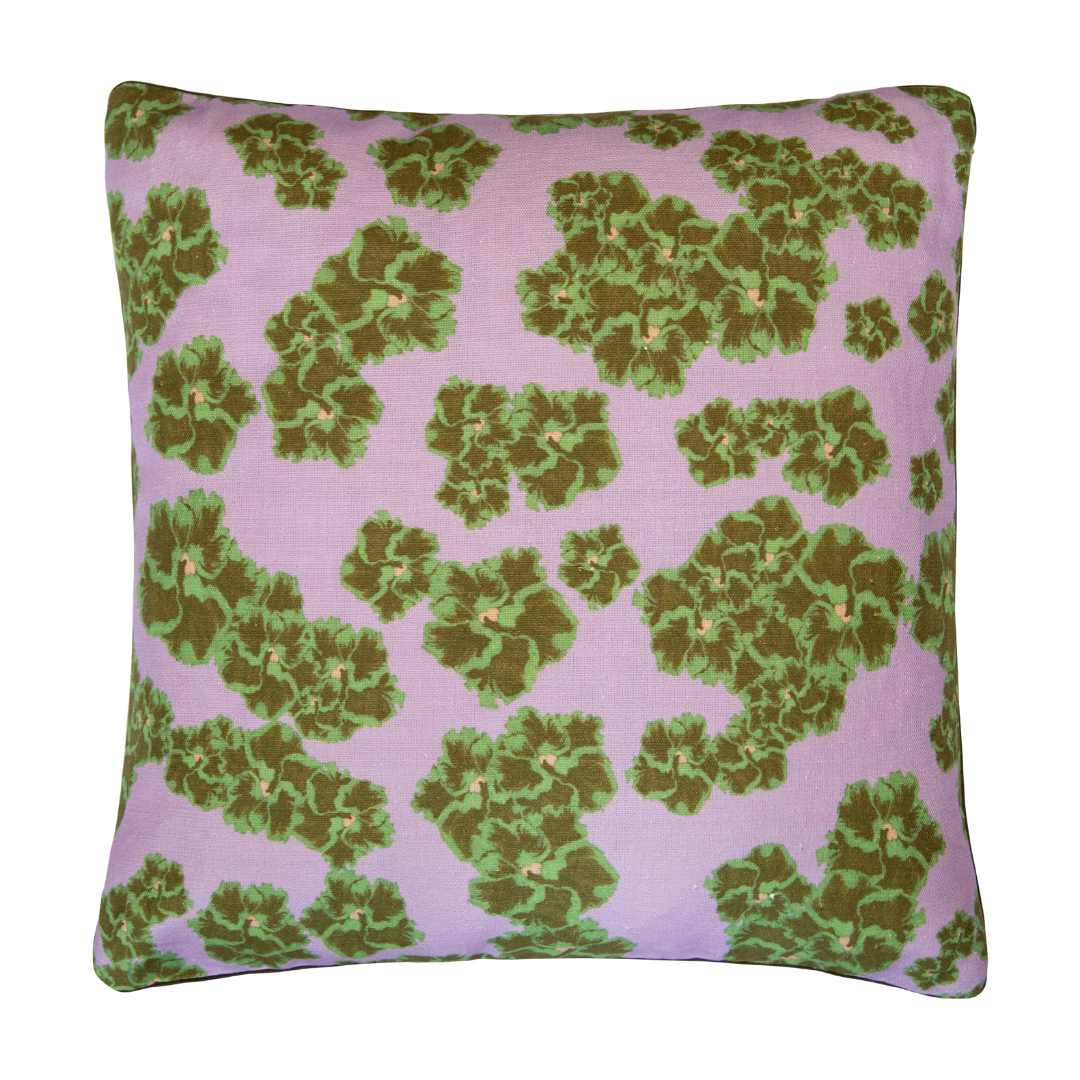 Dar Leone, Ronko Hibiscus Lilac Large Cushion