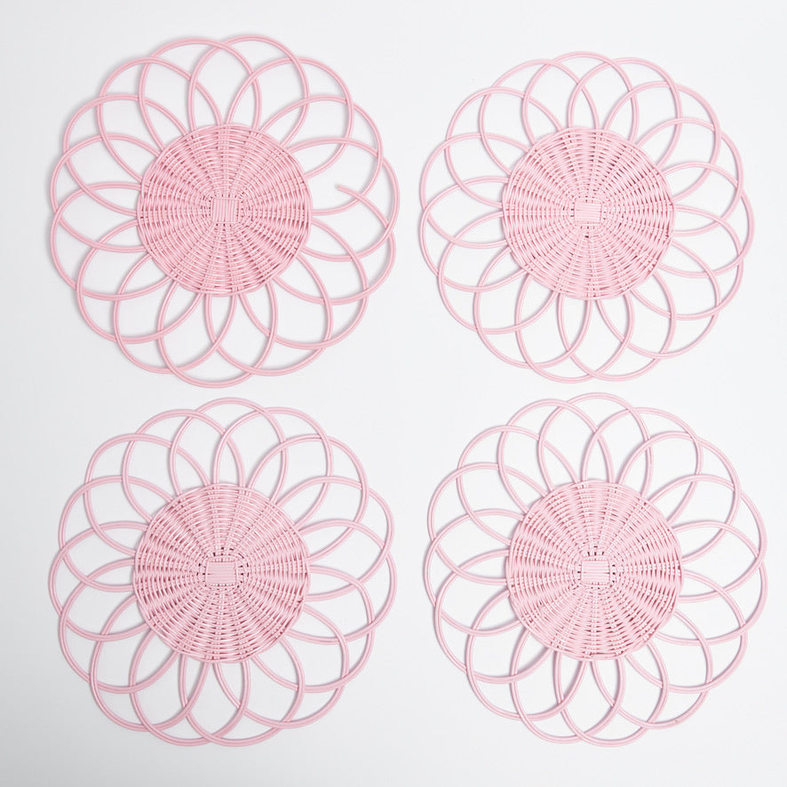 Voi Collective Pink Cabana Placemats, Set of Four