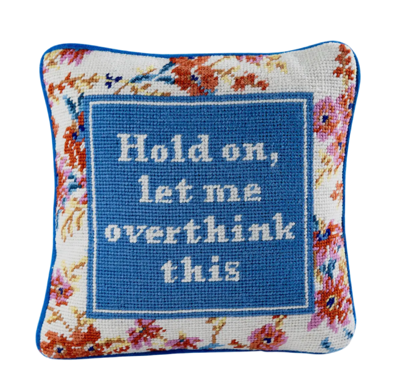 Overthink Needlepoint Pillow