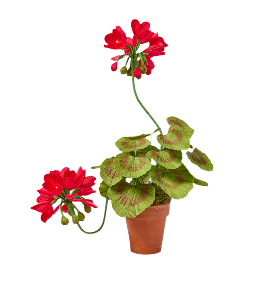 Blooms by Beam Small Crimson Paper Flower Geranium
