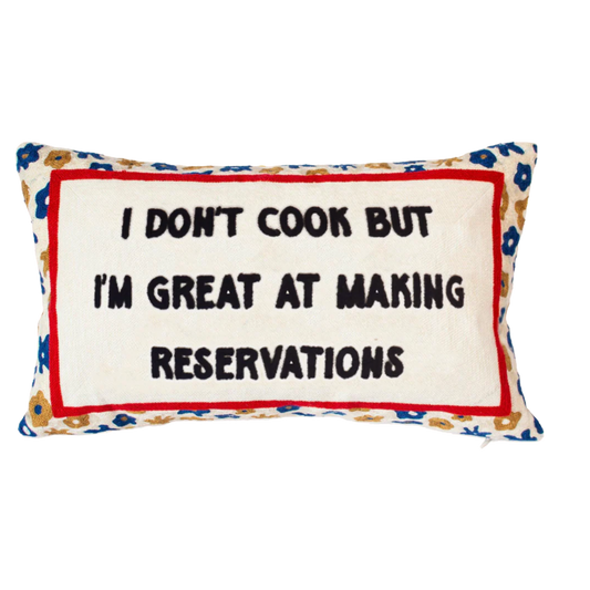 I Don't Cook Needlepoint Cushion