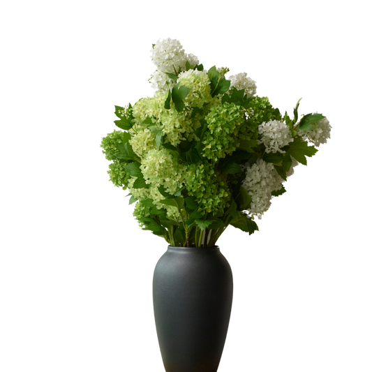 Ett Hem London, Small Hydrangea Flower Arrangement in Green, Light Green & White