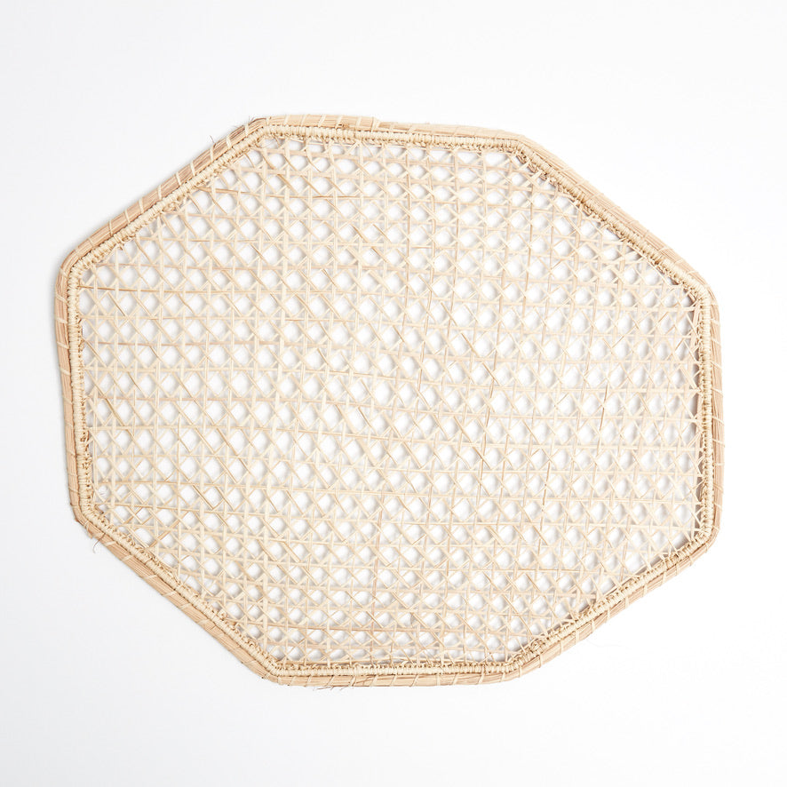 Voi Collective Woven Octagon Placemats , Set of Four