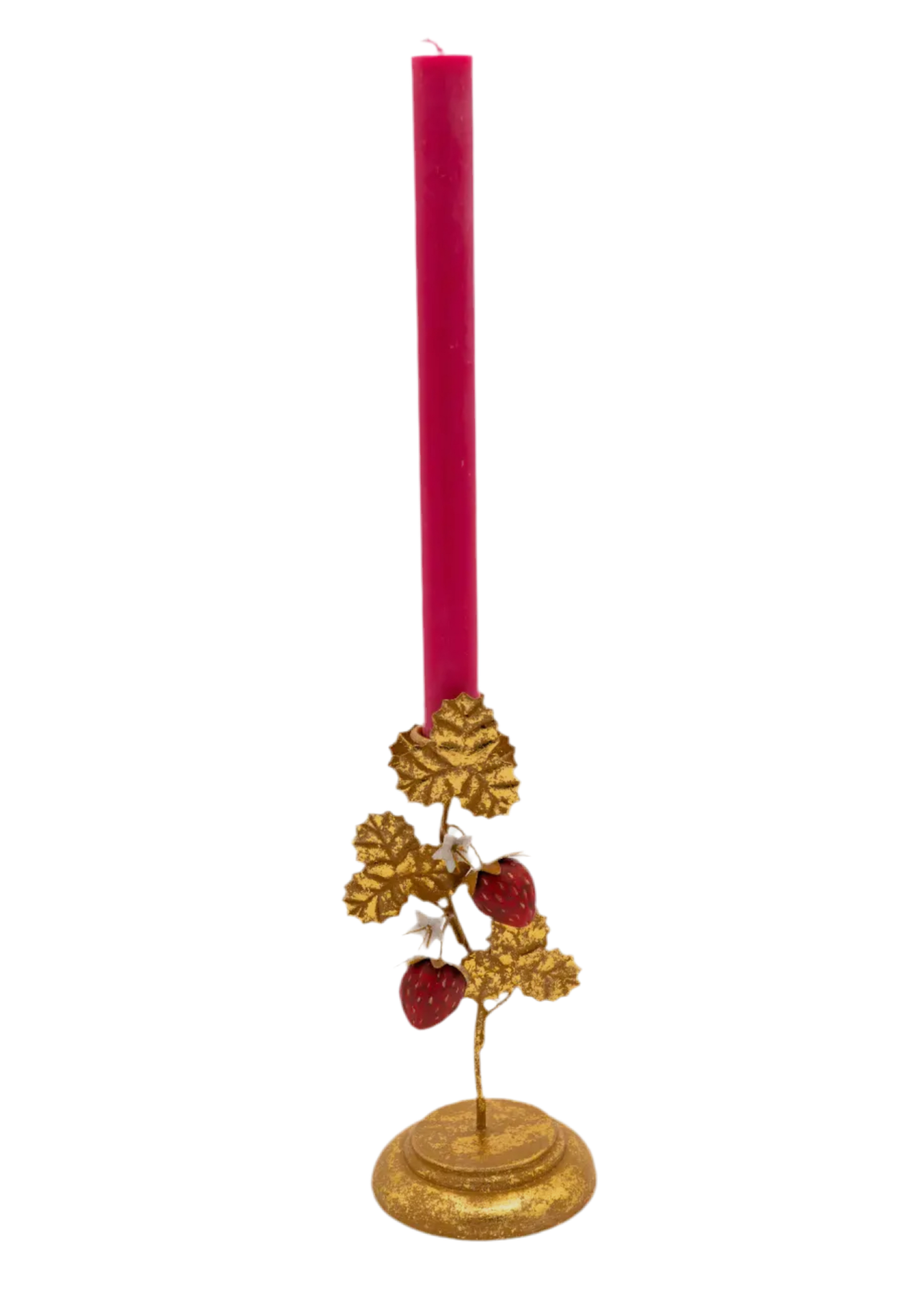 Strawberry Candleholders in Gold