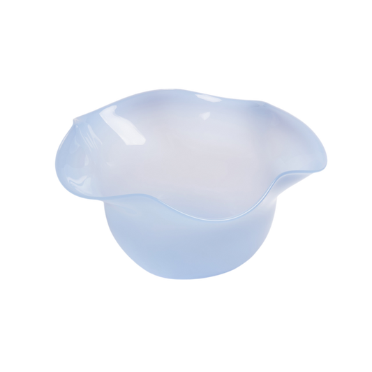 The Antonia Murano Ruffle Bowl in Blue