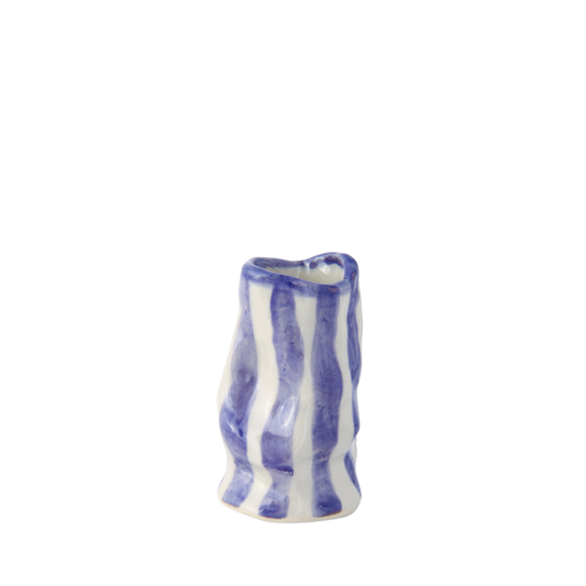 Hodge Pots, 'Amethyst Candy Stripe Candle Holder'