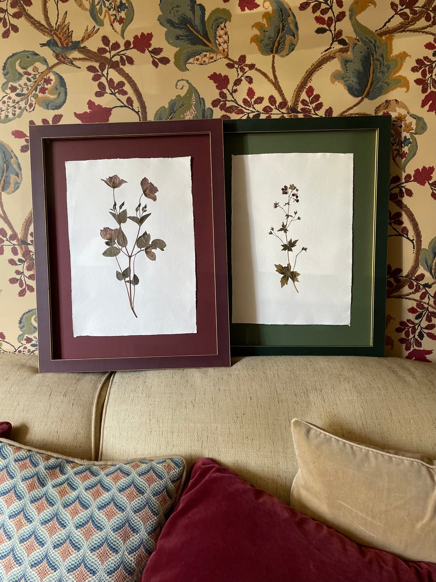 Clove at Home, ‘Large Pressed Clematis in Aubergine’ 2024