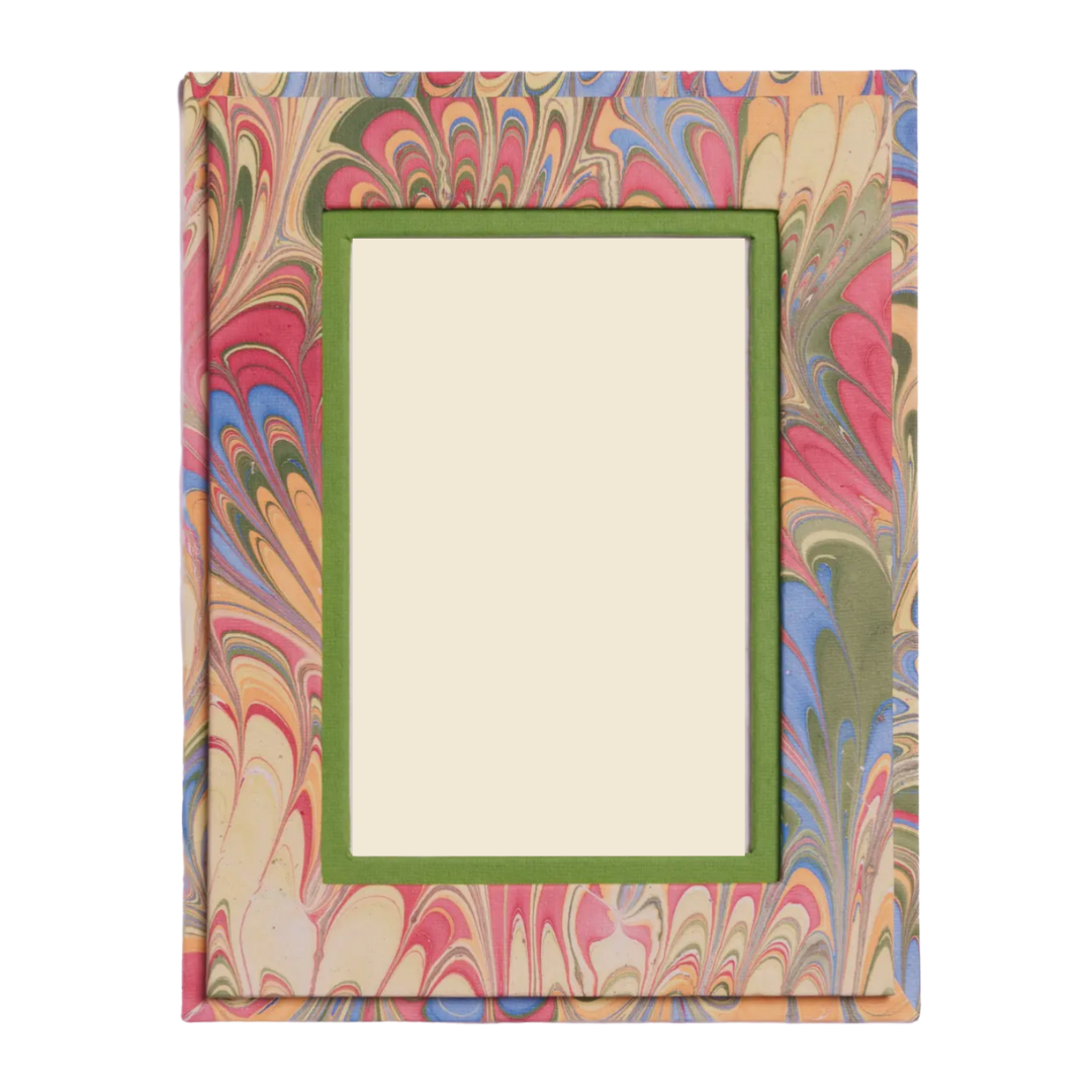 Multicolour Hand-Marbled Frame