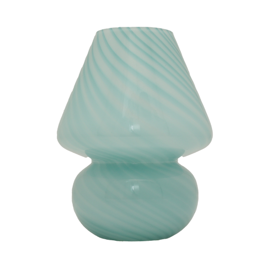 Pre-order, Mushroom Glass Lamp in Blue