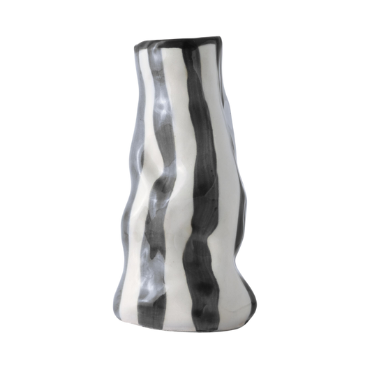 Hodge Pots, 'Black Candy Stripe Vase'