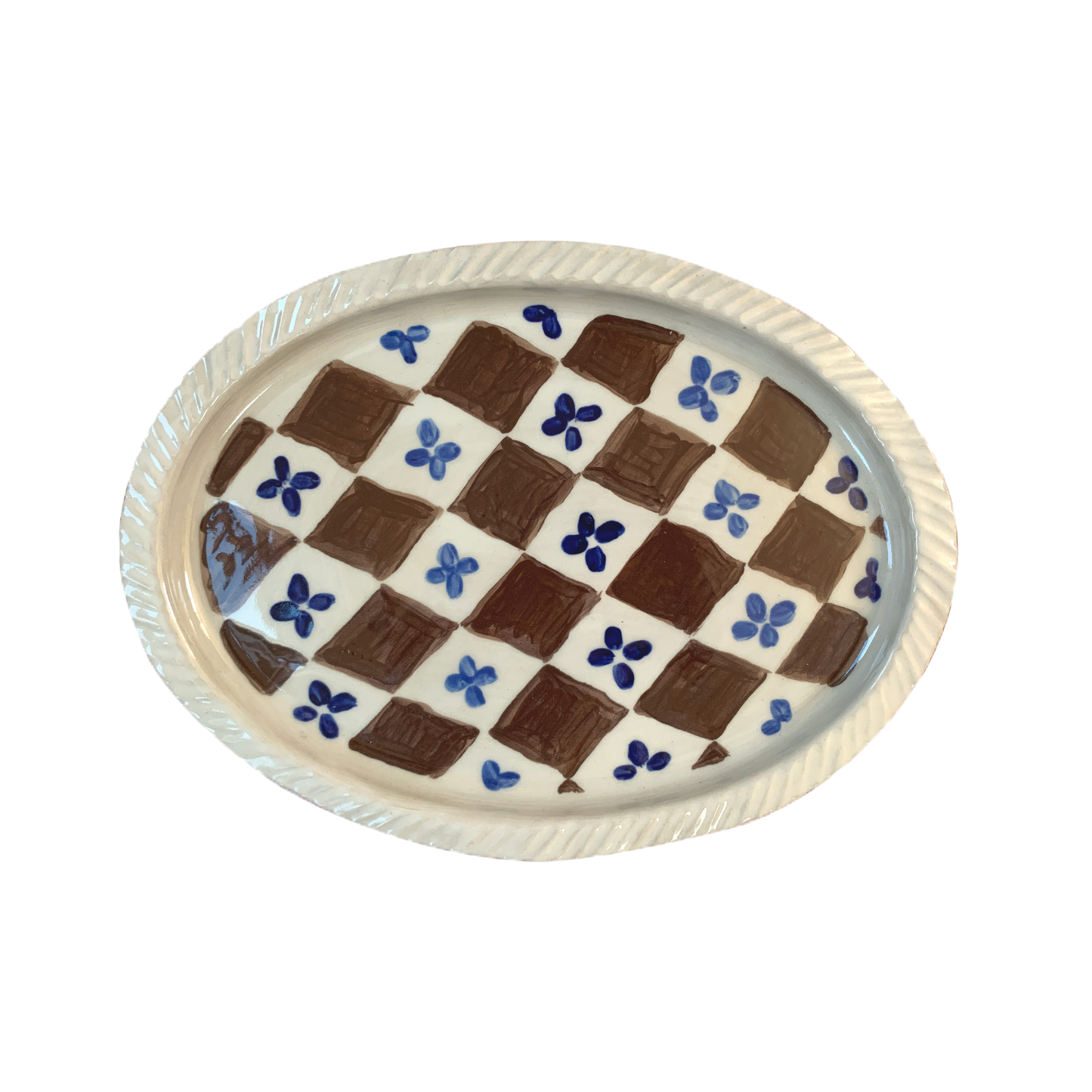 Sophie Harpley  x Lamorna Elmer Checkerboard Pottery Platter