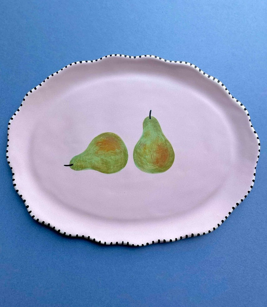 Minnie Mae-Stott, 'Pair of Pears Serving Platter'