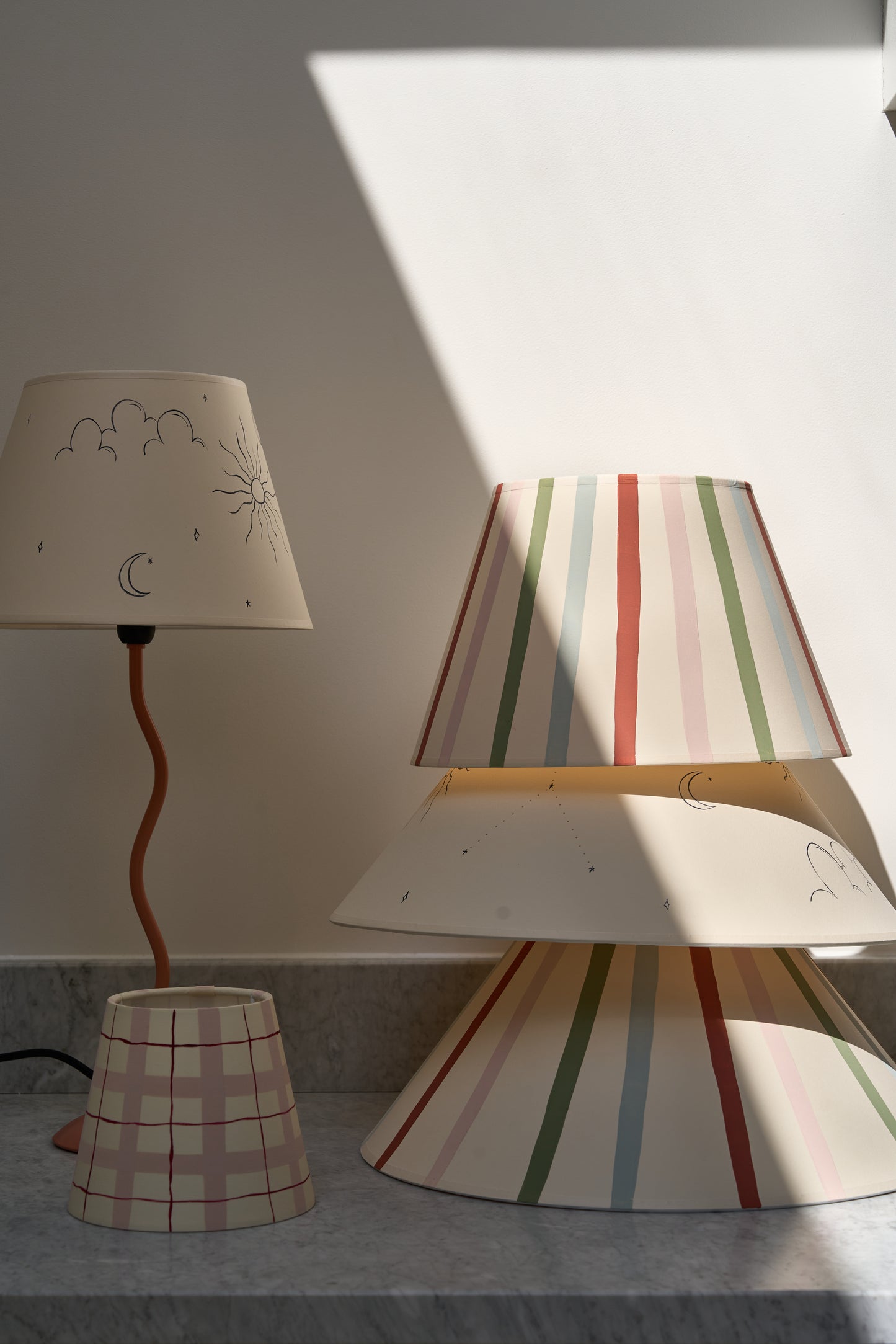 Hum London, 'Rose Gingham Lampshade'