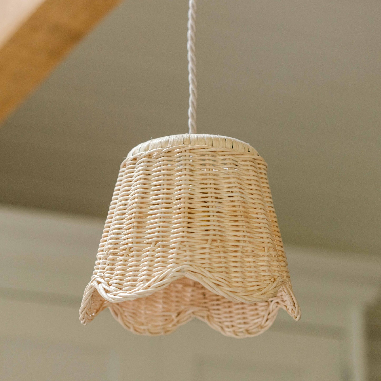 Hastshilp Mimi Scalloped Lampshade in Natural