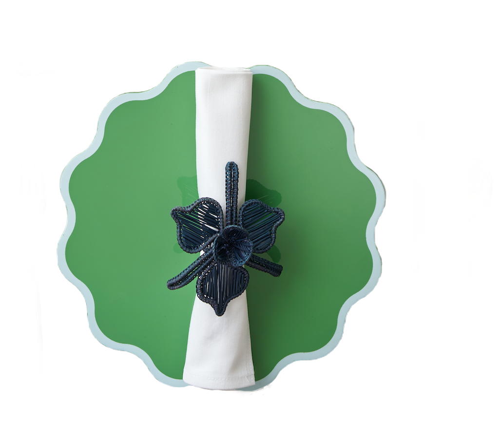 Wiggle Placemat in White and Green