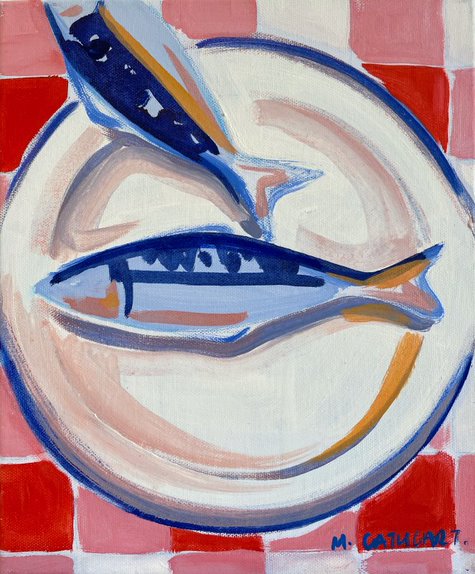 Mia Cathcart, 'A pair of Mackerel' 2024