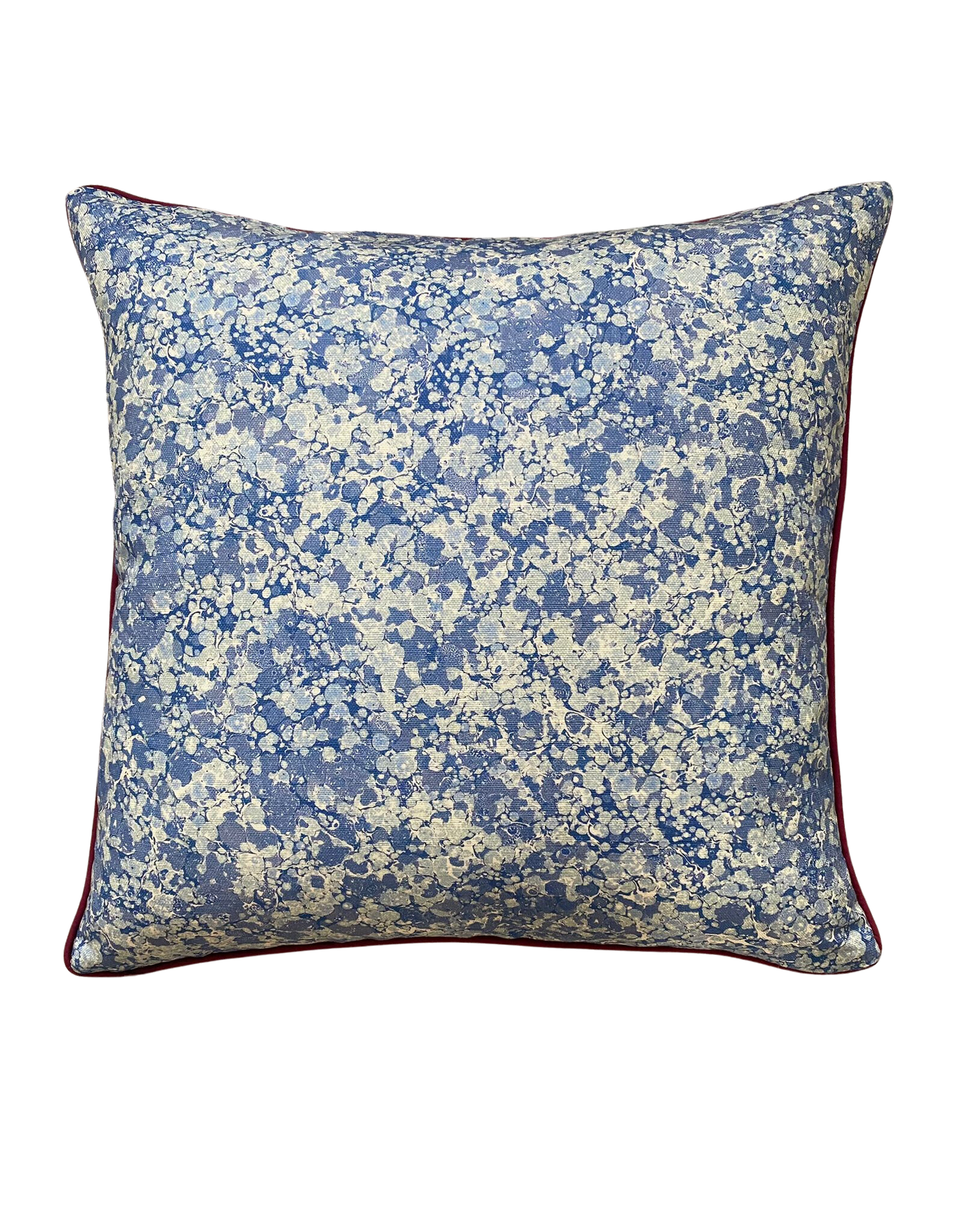 House of Amitié, 'Linen Cushion Cover in Serpentine Summer & Ditzy Blue Daze'