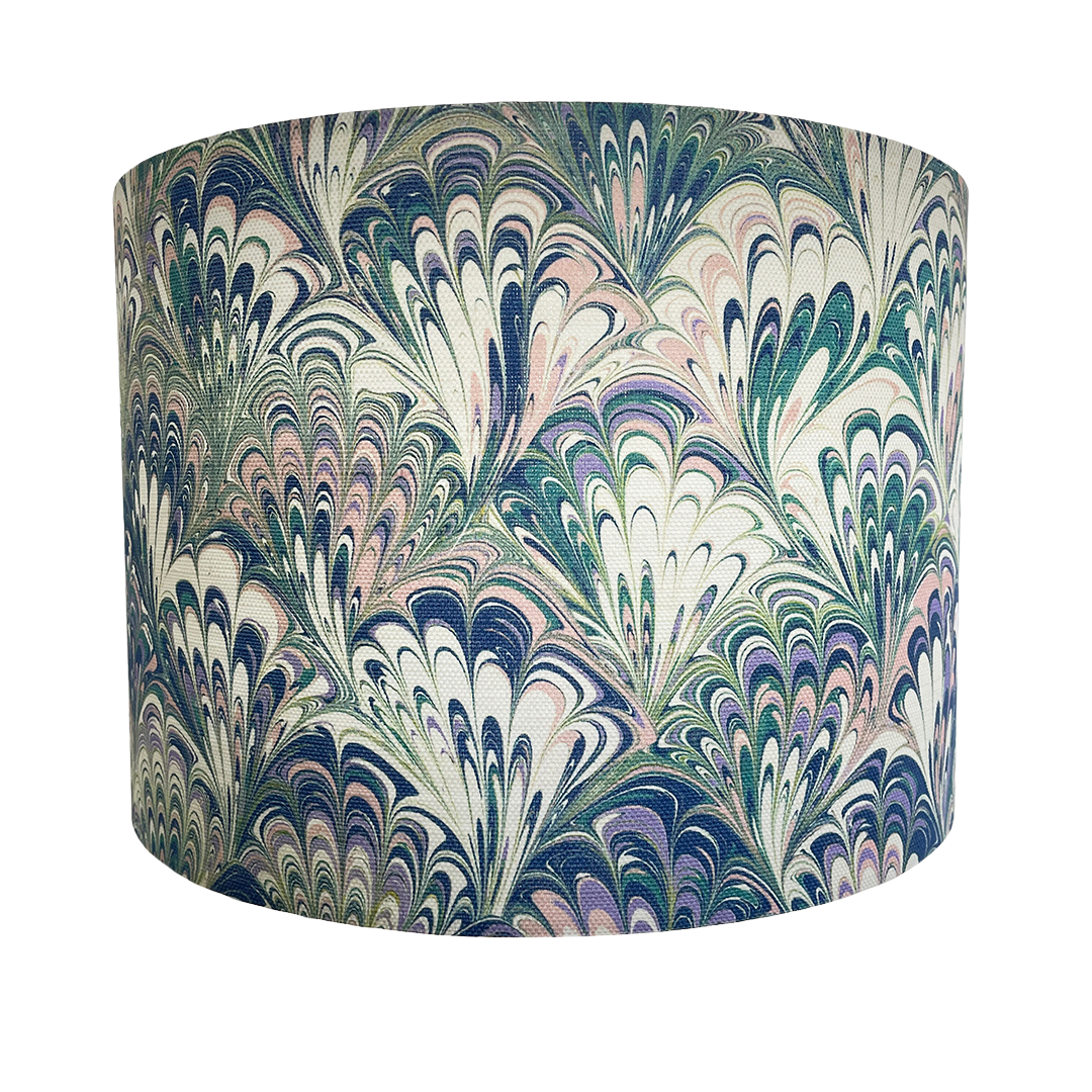 House of Amitié, 'Linen Lampshade in Serpentine Spring, Large'