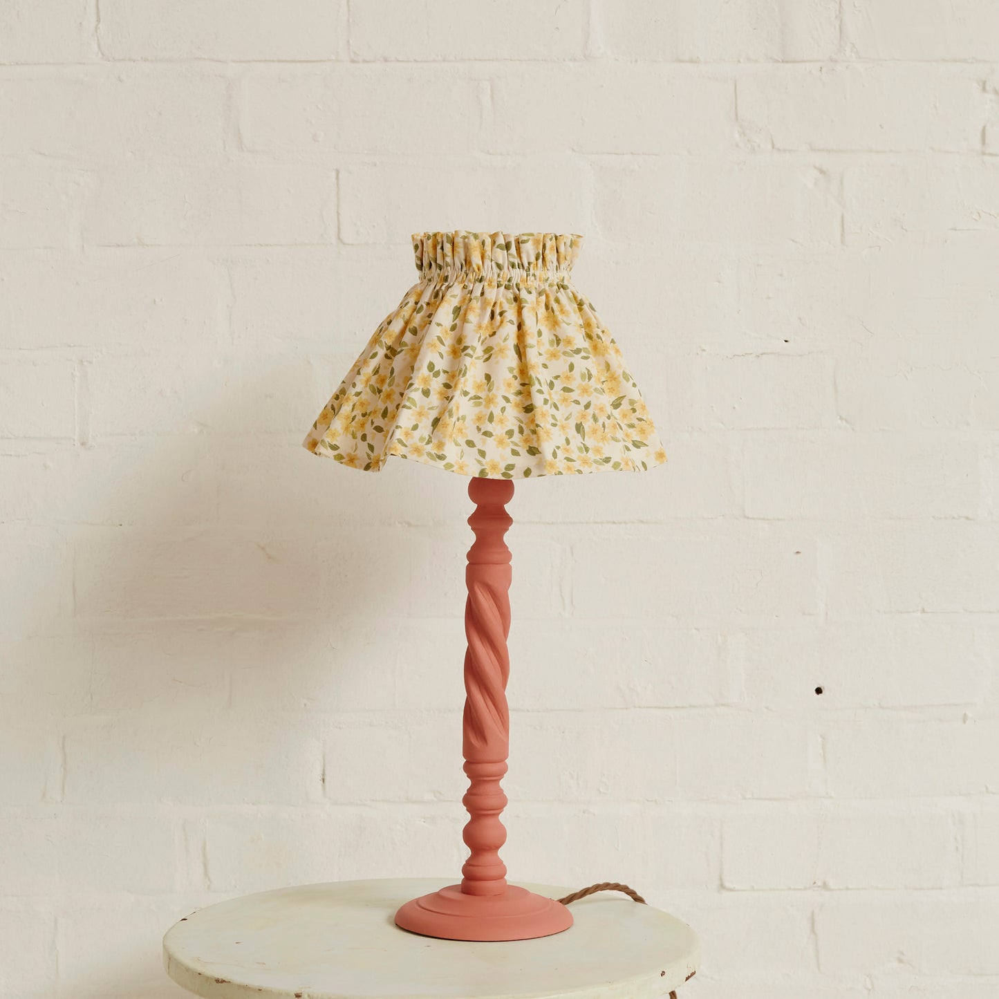 Sophie Harpley, 'Primrose' calico gathered lampshade, 8"