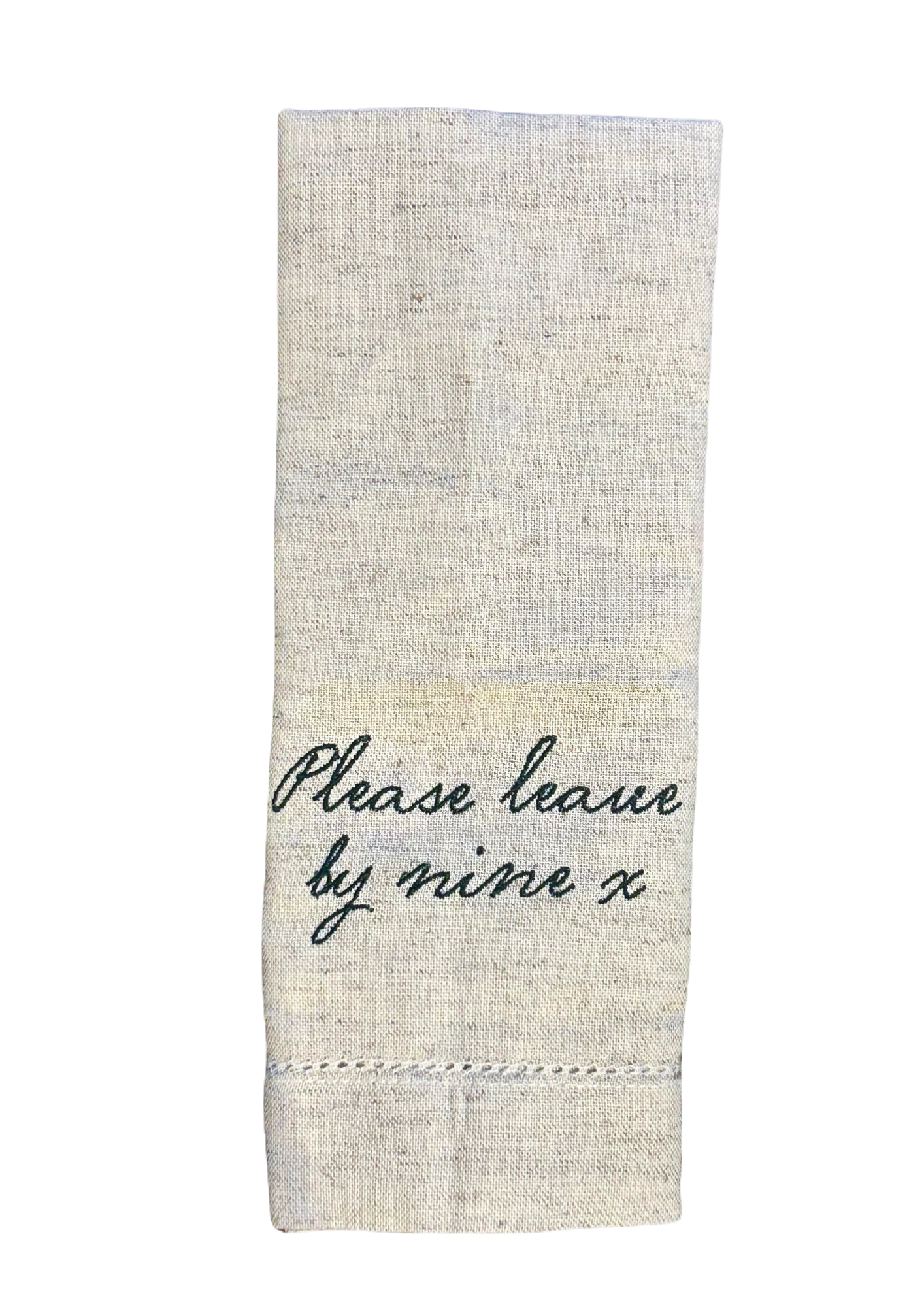 Pair of Please Leave By Nine Napkins