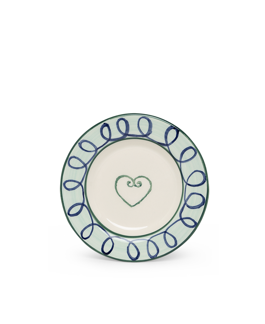 Actos Set of Four Heart Bread Plates