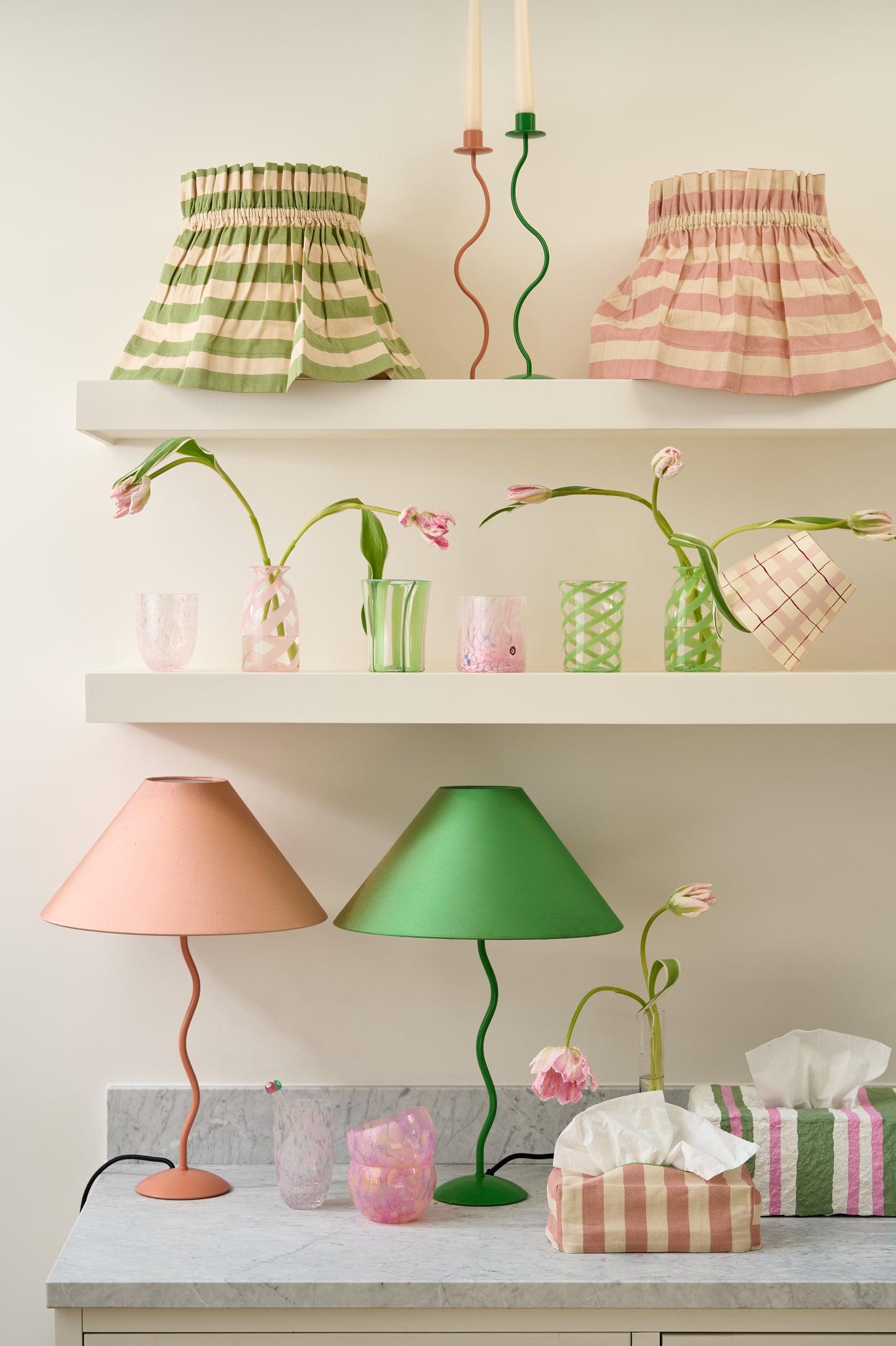 Hum London, 'Rose Gingham Lampshade'