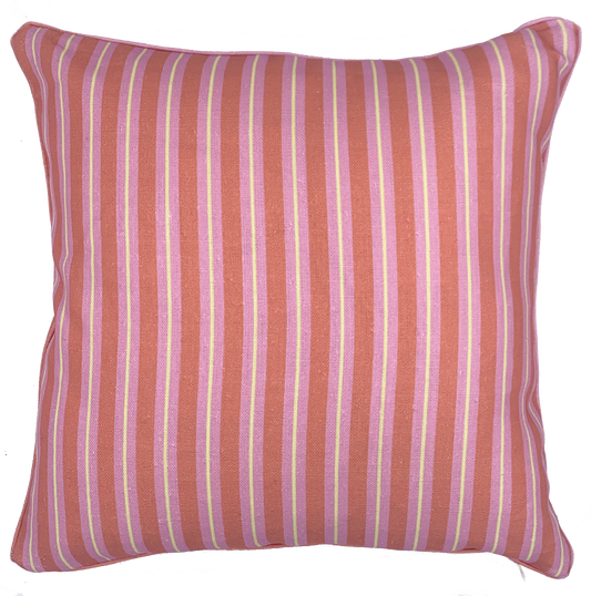 The Silo Collective, 'Pink and Orange Stripe Cushion'