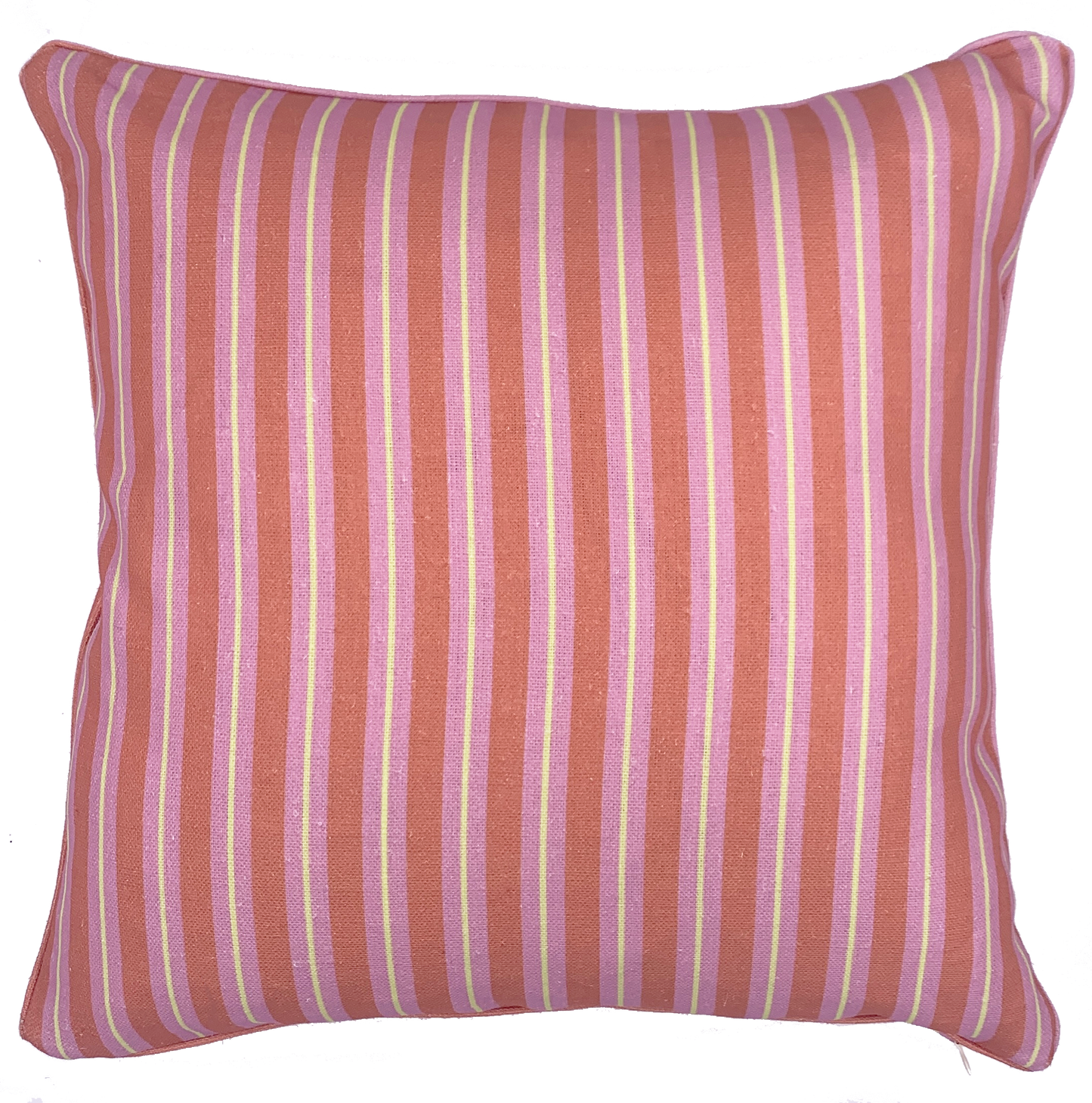 The Silo Collective, 'Pink and Orange Stripe Cushion'
