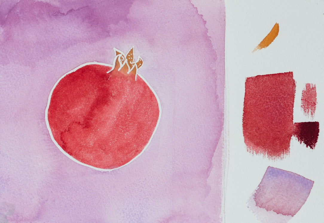 Rosalia Dols, 'Pomegranate colour test' 2024