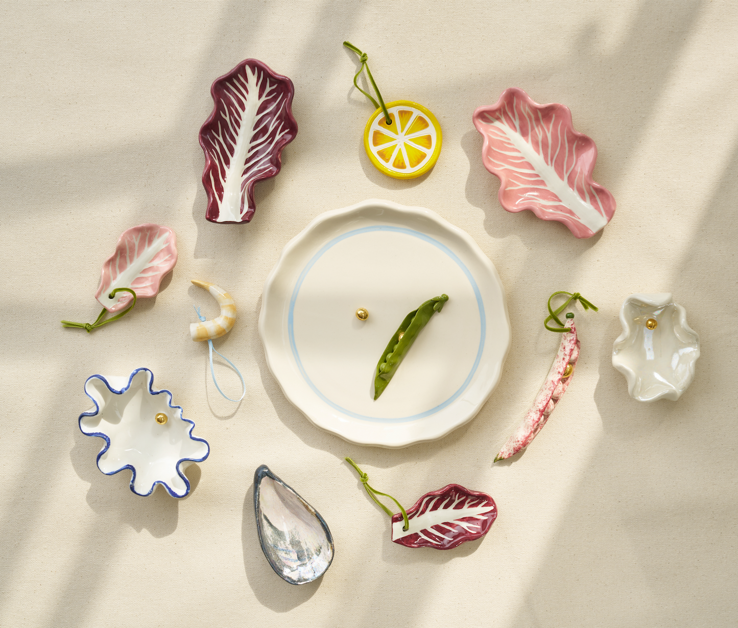 Minnie Mae-Stott, 'Lemon Slice Ceramic Decoration'