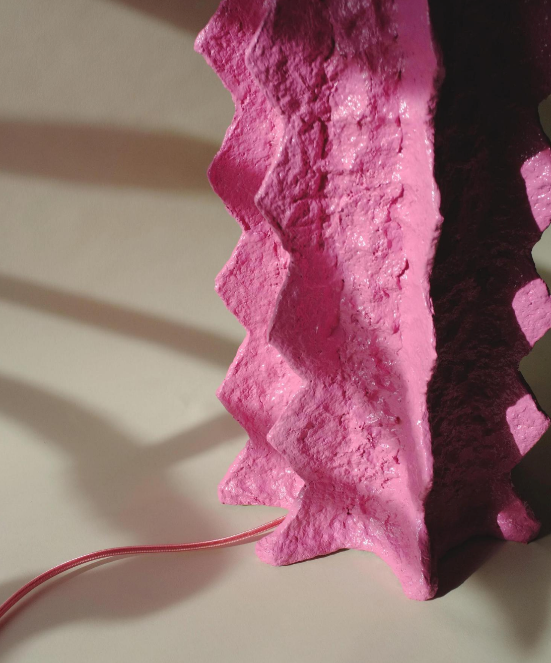 Pulp Sculptuur, 'Pink Tower Lamp'