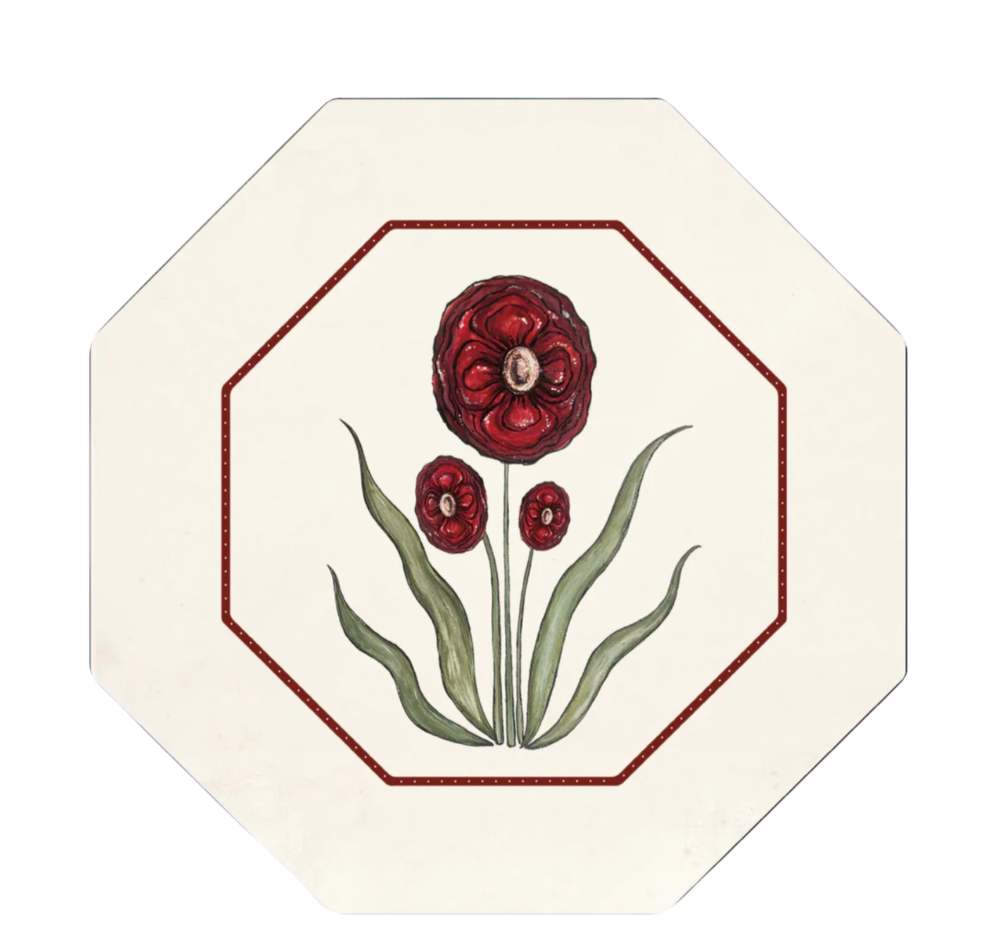 Bell Hutley, 'Opium Poppy Hexagon Placemats'