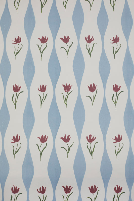 Sophie Harpley, 'Tulip wave' wallpaper (sky)'