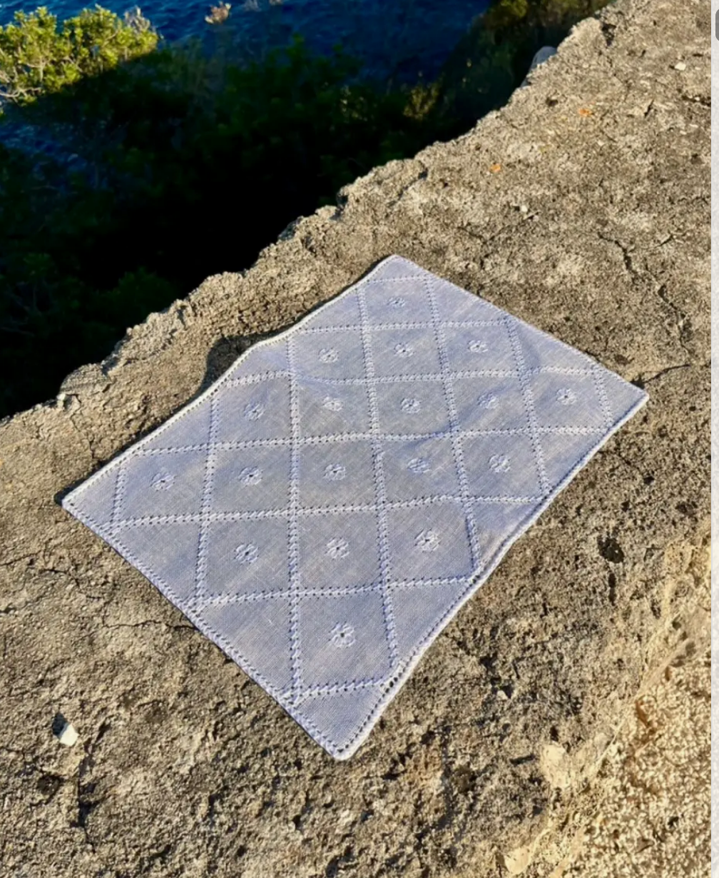 Handmade Tuscan Linen Placemat in White