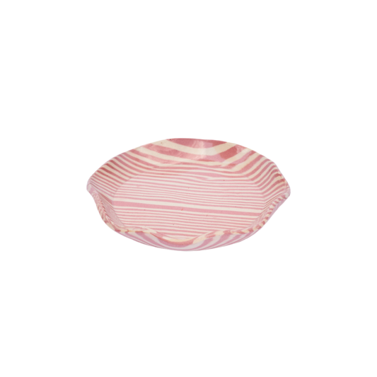 Plop Pottery, Pink Striped Trinket Dish