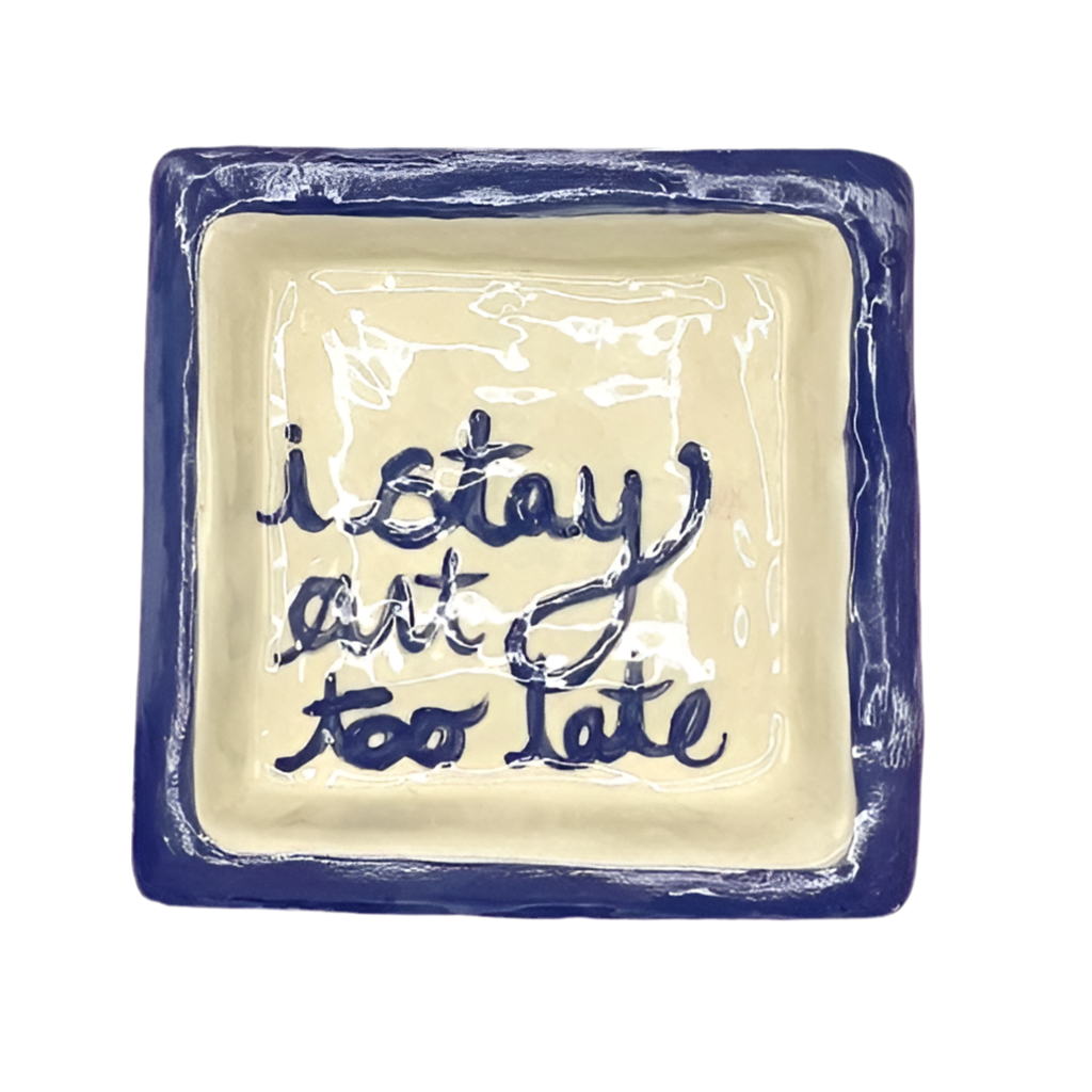 L&Clay I Stay Out Too Late Trinket Tray