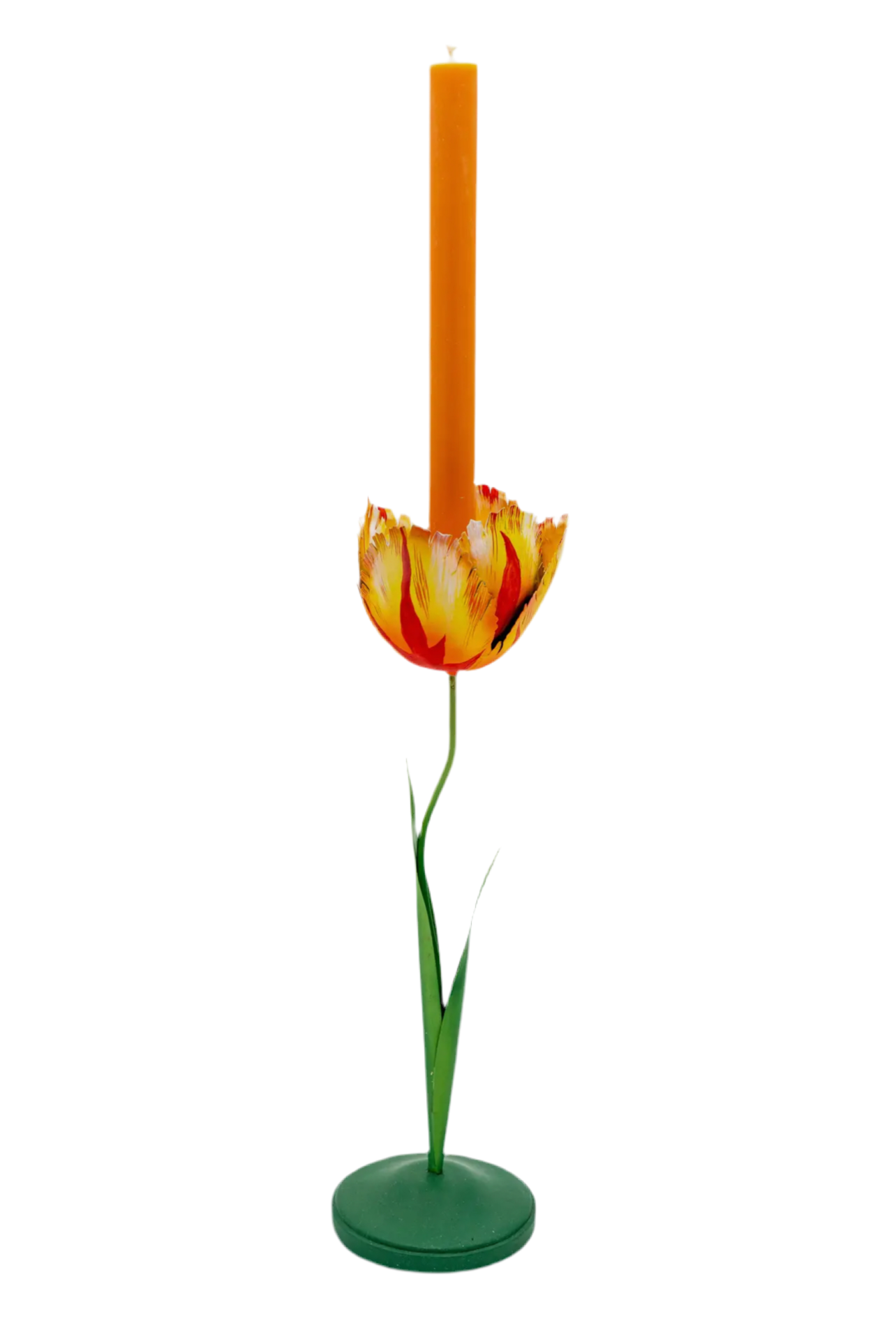 Orange Tulip Candleholder