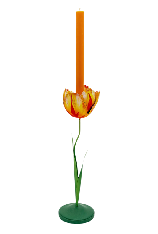 Orange Tulip Candleholder