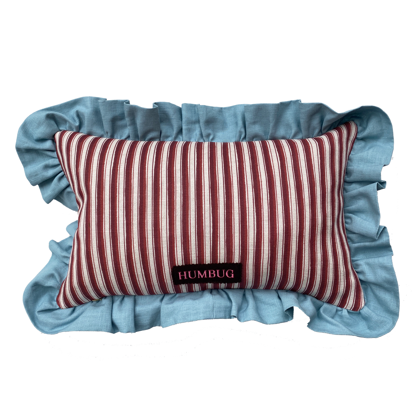 Studio Humbug,  Ruffle Cushion in Chambray