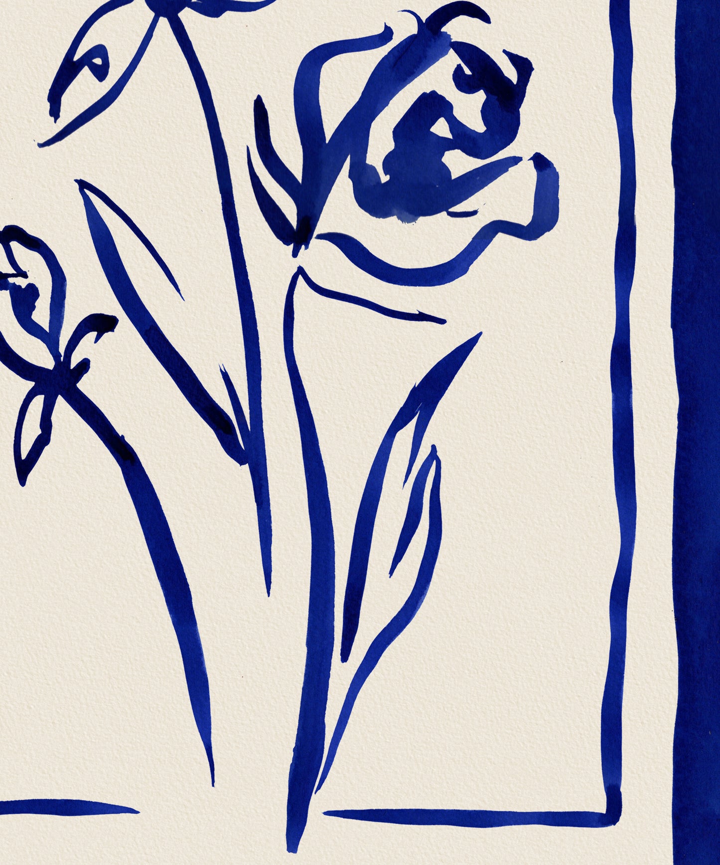 The Good Life Home, Blue Roses- Floral Art Print