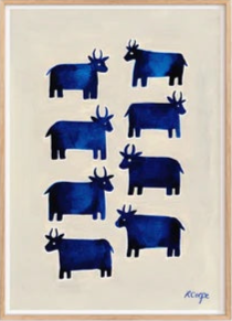Rosanna Corfe, Moo Blue Cow Print