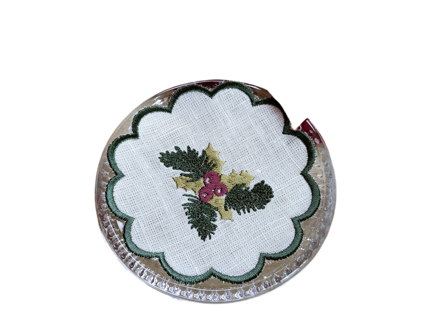 Petit Menage, Christmas Linen Coaster