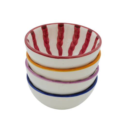 Woven Rosa, Wave Breakfast Bowls, Set Of 4