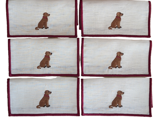 Petit Menage, Dog Cocktail Napkins, set of six