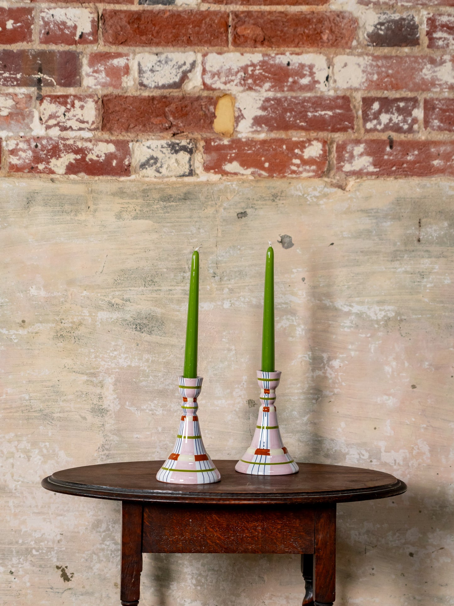 The Silo Collective, Kente Candlestick, Pink