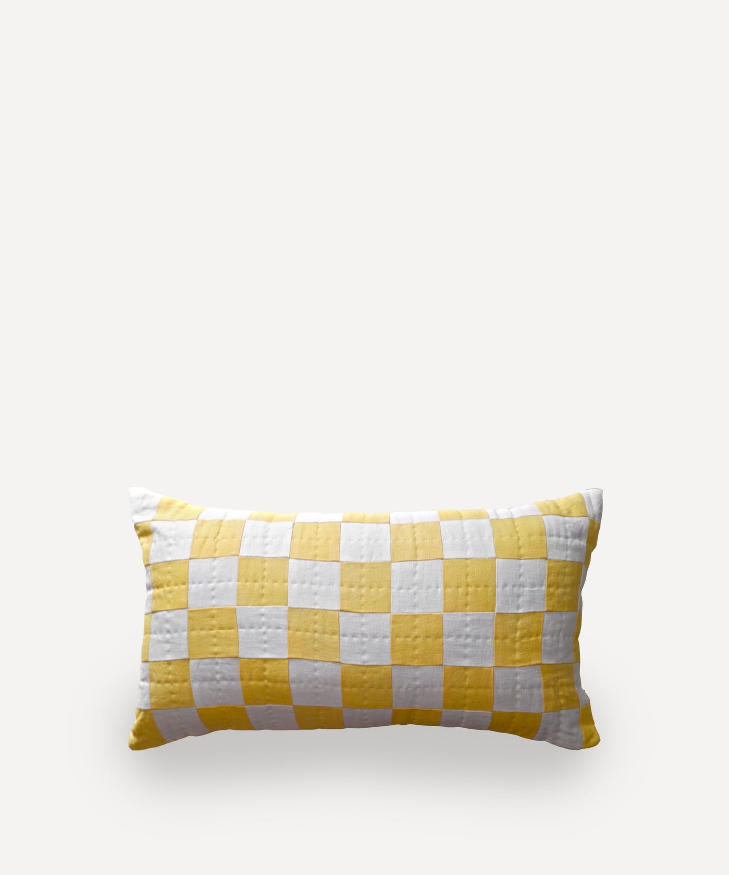 Eldorado, Chequered Cushion in Yellow