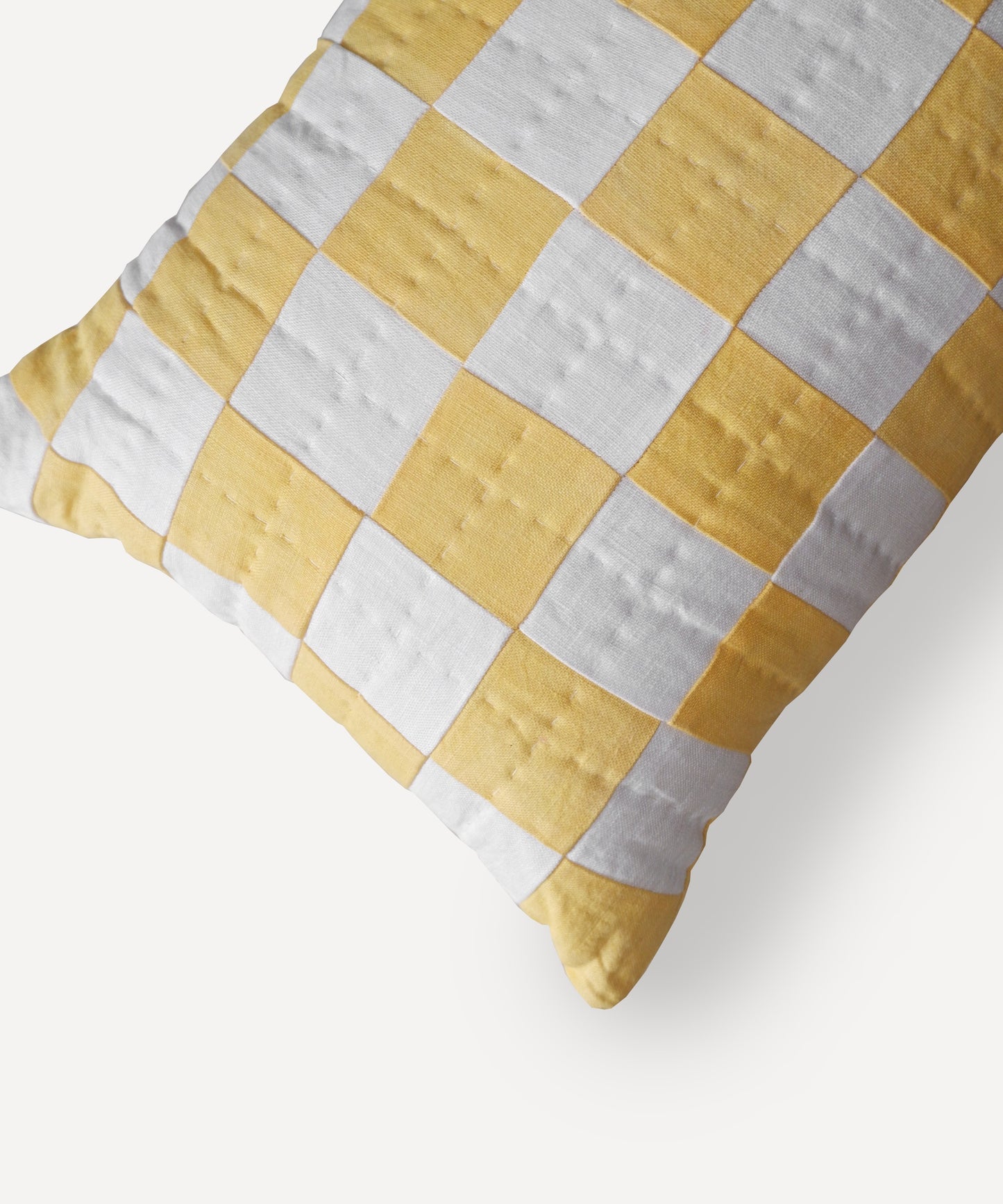 Eldorado, Chequered Cushion in Yellow