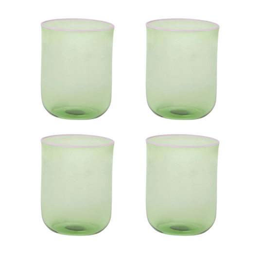 The Daphne Murano Tumbler in Green, Set of Four