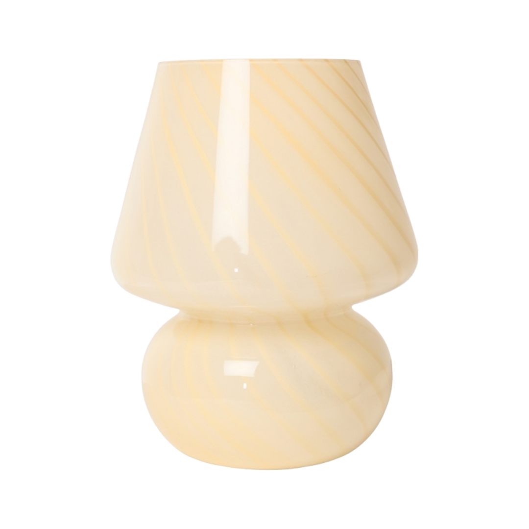 Pre-order, Mushroom Glass Lamp in Yellow
