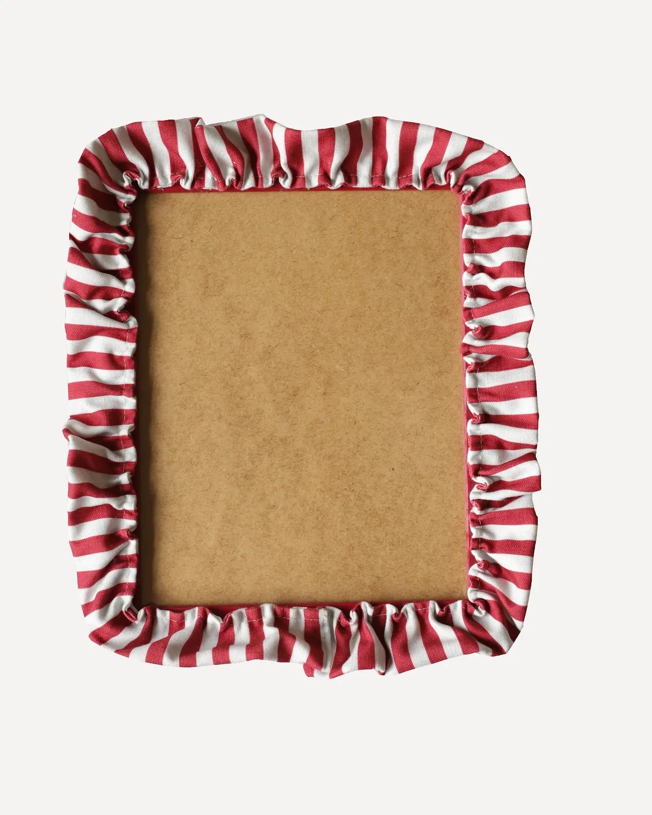 Bertola Home, Cranberry Stripe Ruffle Frame